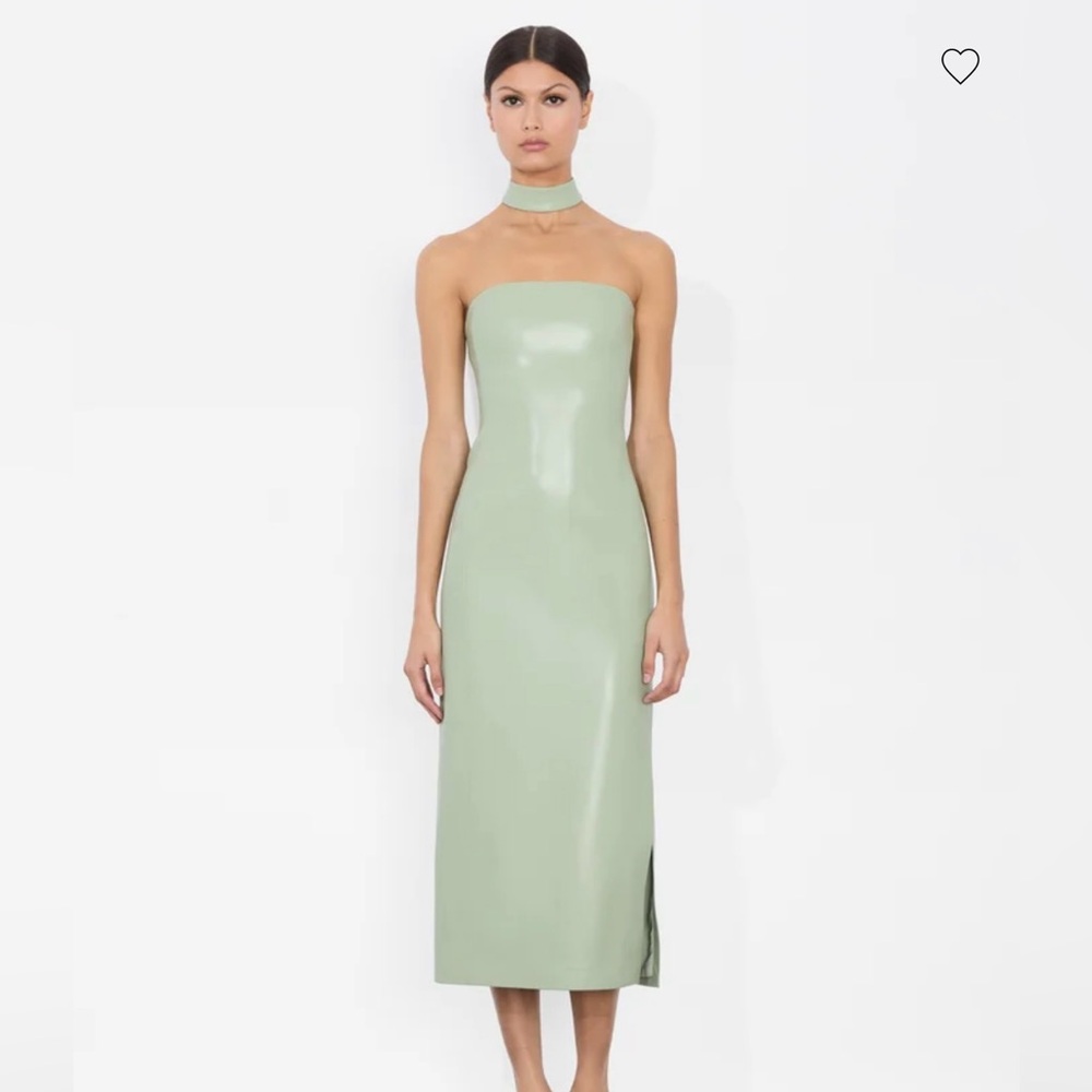 Elegant Green Strapless Dress